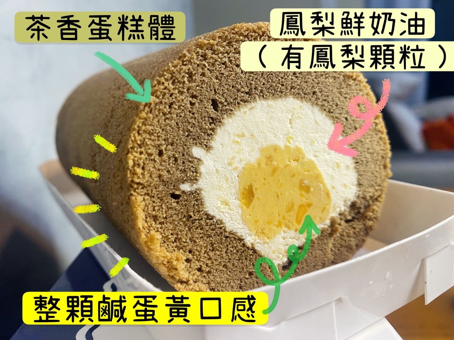 [West District, Taichung] Kinber Handmade | Pineapple Salted Egg Yolk Swiss Roll | A Must-Try for Salted Egg Yolk Lovers | New Mid-Autumn Festival Gift Option | Sweet but Not Cloying, Delicious and Photogenic | Specializing in Swiss Rolls
